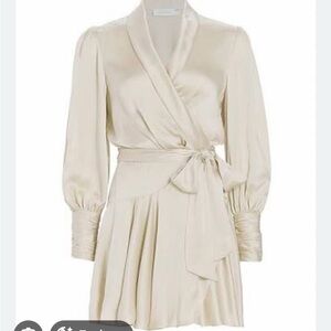 Zimmerman silk wrap mini dress